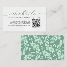 Eukalyptus Clean QR Code Hochzeitswebsite Begleitkarte