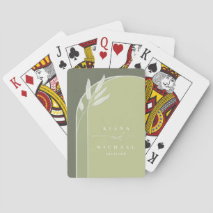 Eukalyptus Color Tones Wedding Green ID901 Spielkarten