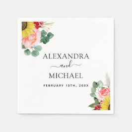 Eukalyptus Country Watercolor Wedding Serviette