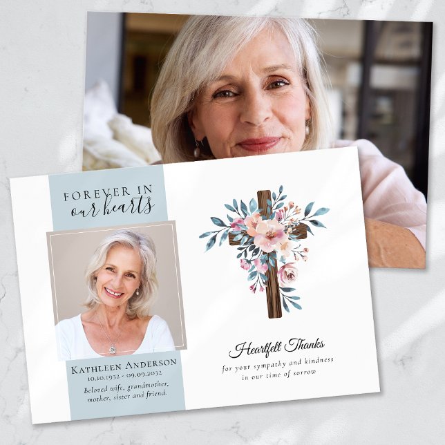 Eukalyptus Cross Foto Beerdigung Danke Karten (Von Creator hochgeladen)