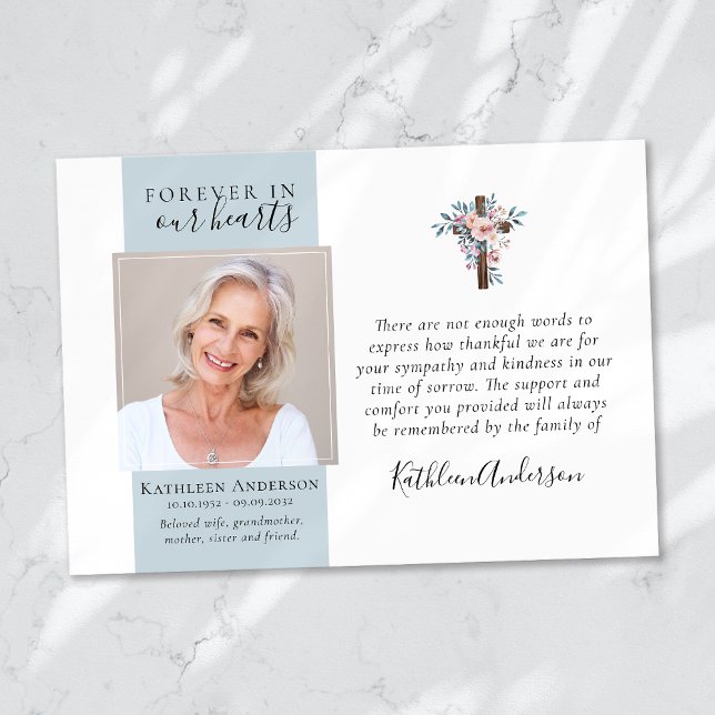 Eukalyptus Cross Foto Beerdigung Danke Karten (Von Creator hochgeladen)