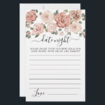 Eukalyptus-Datumskarte<br><div class="desc">Eine schöne rosa rosa rosa Blumengrenze ragt auf dieser Date Night Card. Koordiniert die Sammlung des Dusty Pink Rose Brautparty.</div>