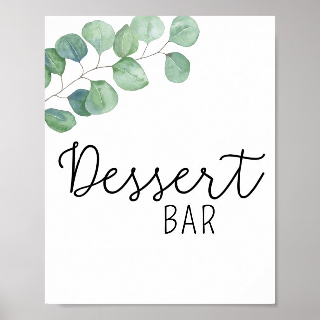 Eukalyptus - Dessert-Bar-Plakat Poster (Vorne)