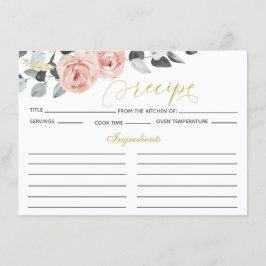 Eukalyptus Dusty Rose Brautparty Rezept Begleitkarte