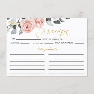 Eukalyptus Dusty Rose Brautparty Rezept Begleitkarte