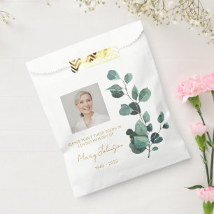 Eukalyptus   Einfache Foto-Trauer-Samen Geschenktütchen
