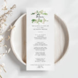 Eukalyptus Einfaches Brown Floral Dinner Menükarte<br><div class="desc">Diese Eukalyptus einfache braune Menü-Karte zum Abendessen mit Blumenmuster ist perfekt für eine moderne Hochzeit. Das Design zeichnet sich durch kunstvoll handbemalte eukalyptus-grüne Blätter aus,  die in geometrische Formen angeordnet sind und die natürliche Schönheit inspiriere. Dieses Menü kann für Hochzeitsempfang,  Probe Dinner,  Brautparty oder jede Veranstaltung verwendet werden.</div>