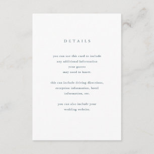Eukalyptus-Einfachheit   Angaben zum Hochzeitgast Begleitkarte