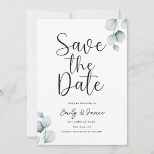 Eukalyptus einzigartig moderne elegante minimalist save the date