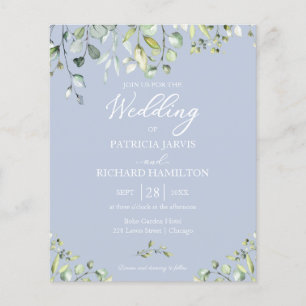 Eukalyptus Elegant Budget Hochzeit Einladung