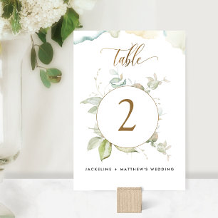 Eukalyptus Elegante Grüne Hochzeit, Tischnummer