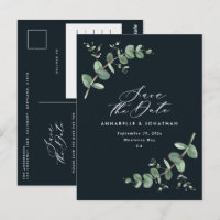 Eukalyptus elegante schwarze Hochzeit speichern da