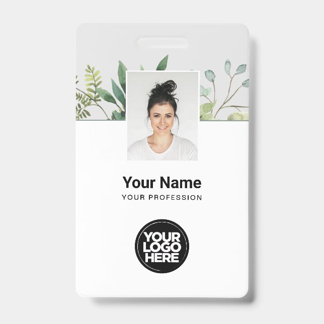 Eukalyptus Employee Foto, BarCode, Logo, Name Ausweis (Front)