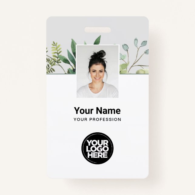 Eukalyptus Employee Foto, BarCode, Logo, Name Ausweis (Vorderseite)