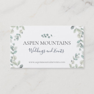 Eukalyptus Event Planer Business Cards Visitenkarte