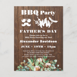 Eukalyptus Father's Day Foto GRILLEN Postcard Postkarte