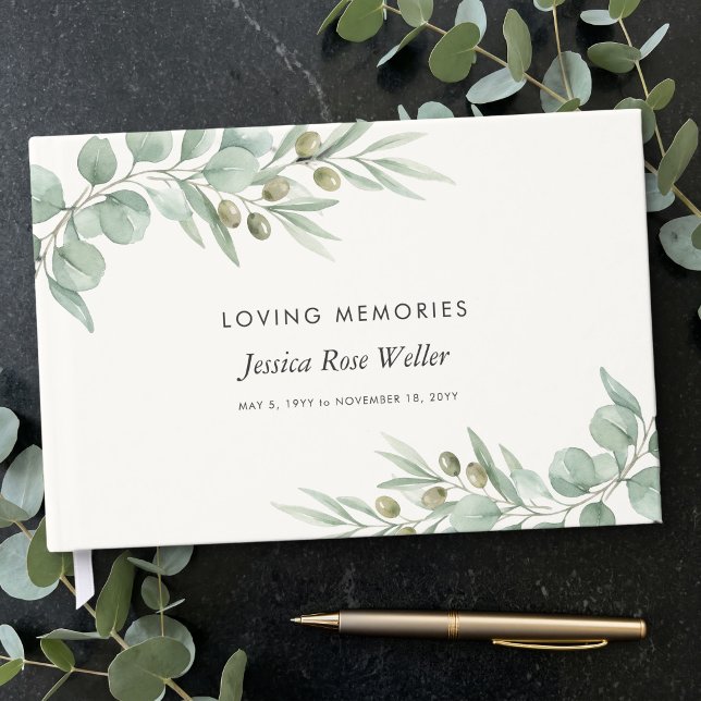 Eukalyptus-Feier des Lebens Gästebuch (Guest Book from the Eucalyptus Celebration of Life collection by Darling & May)