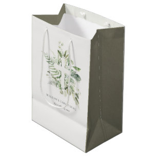 Eukalyptus fern Foliage Cross Christening  Mittlere Geschenktüte