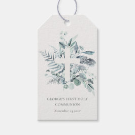 Eukalyptus Fern Foliage Cross Erste Heilige Kommun Geschenkanhänger