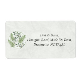 Eukalyptus & Fern Rings Rücksendeadressen-Aufklebe