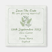 Eukalyptus & Fern Rings Wedding Save the Date