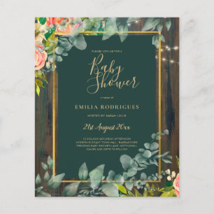 Eukalyptus FLORAL BABY SHOWT Rustikal Flyer