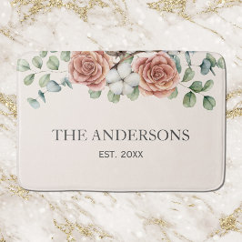 Eukalyptus Floral Botanische Rose Badematte