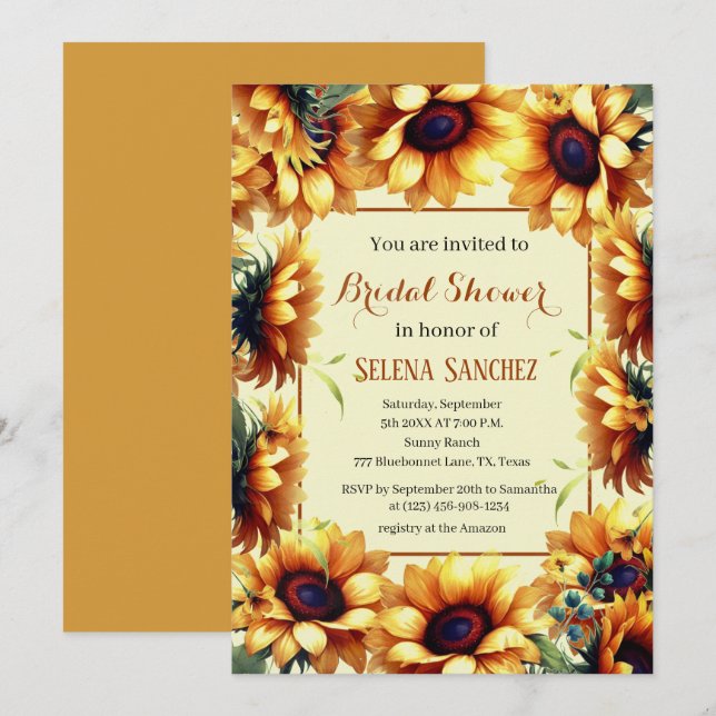 Eukalyptus floral Bride Brautparty Einladung (Vorne/Hinten)