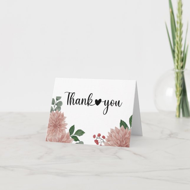 Eukalyptus floral dankeskarte (Vorderseite)