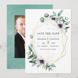 Eukalyptus Floral Geometric Wedding Foto Save The Date