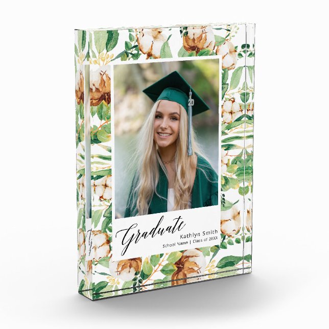 Eukalyptus Floral Greenerenery Script Abschluss Fotoblock (Links)