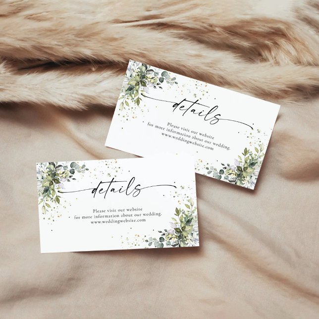 Eukalyptus Floral Greenerity Details Einweihungska Begleitkarte (Von Creator hochgeladen)