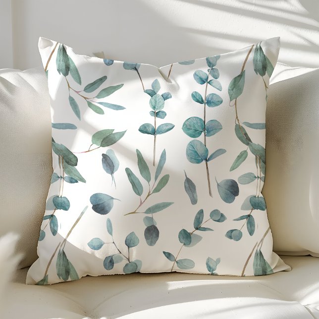 Eukalyptus Floral Greenery Chic Modern Kissen (Von Creator hochgeladen)