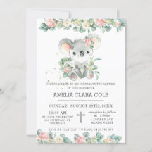 Eukalyptus Floral Niedlich Koala Taufe Christening