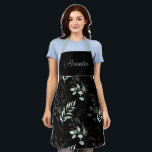 Eukalyptus floral Personalisiert Schürze<br><div class="desc">Moderne Aquarellschrift Eukalyptus Script Personalisierte Schürze - mit einem prächtigen,  trendigen Eukalyptus-Blumenmuster. Schürze wird mit einem hübschen Skript-Schriftart im Signaturstil personalisiert. Macht ein hübsches Geschenk.</div>