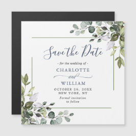 Eukalyptus floral Save the Date Magnetkarte