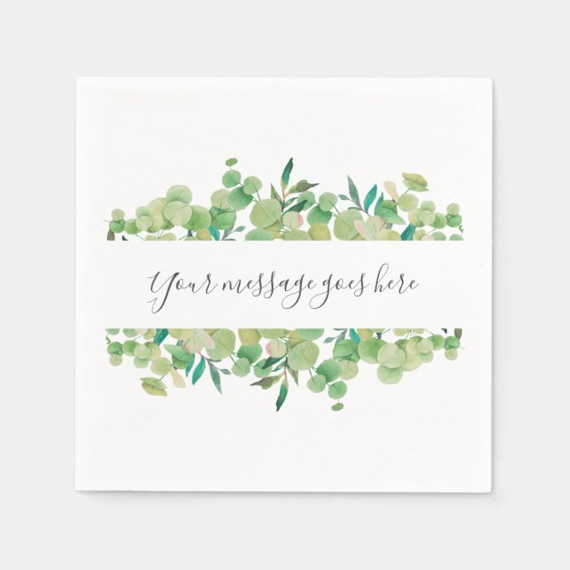 Eukalyptus Floral Serviette (Vorderseite)