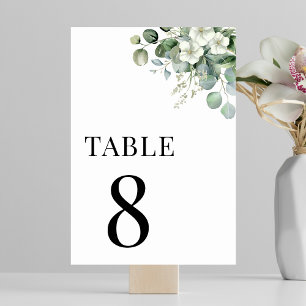 Eukalyptus Floral Summer Greenerity Table 8 Weddin Tischnummer
