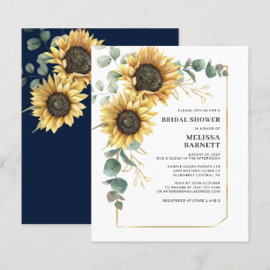 Eukalyptus Floral Sunflower Brautparty Einladung