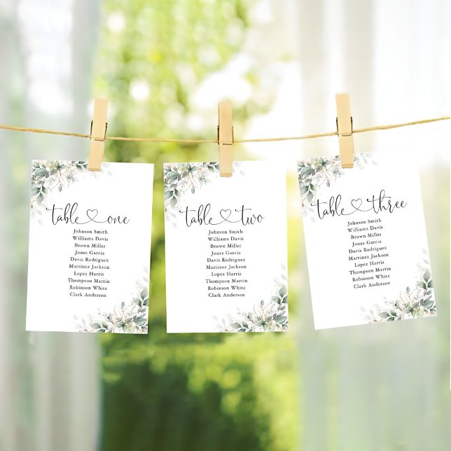 Eukalyptus Floral Tischnummer 3 Sitzplakette (Von Creator hochgeladen)