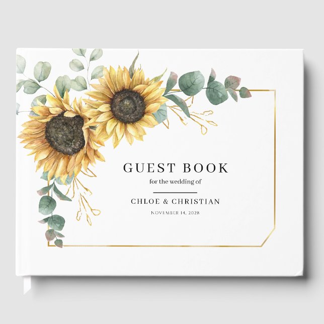 Eukalyptus floral Wedding Botanic Gästebuch (Vorderseite)