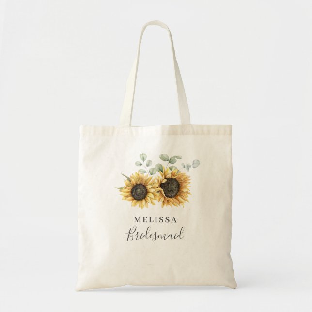 Eukalyptus floral Wedding Bridesmaid Tragetasche (Vorne)