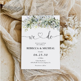 Eukalyptus Floral Wedding Ceremony Einladung