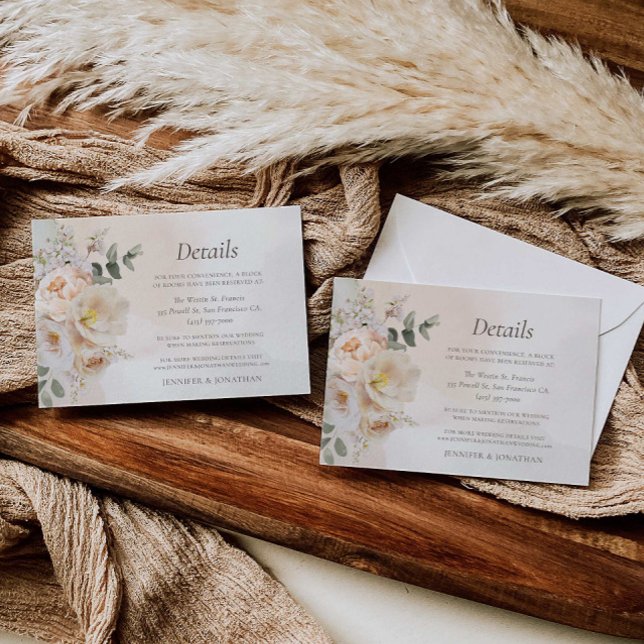 Eukalyptus Floral Wedding Details Begleitkarte (Von Creator hochgeladen)