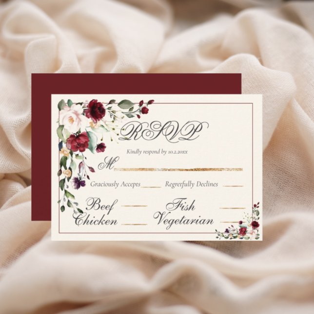 Eukalyptus floral Wedding RSVP Card (Von Creator hochgeladen)