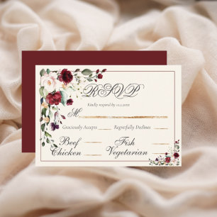 Eukalyptus floral Wedding RSVP Card Karte