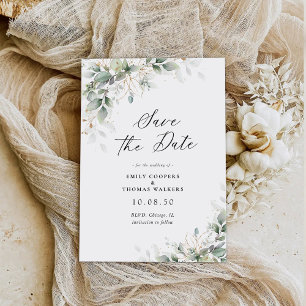 Eukalyptus Floral Wedding Save the Date Cards