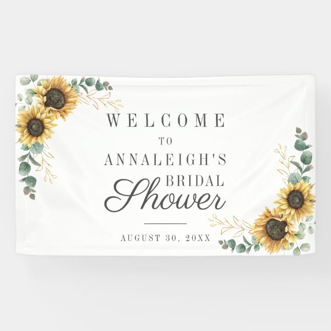 Eukalyptus florales Brautparty Banner (Horizontal)