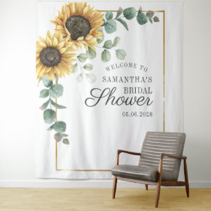 Eukalyptus florales Script-Brautparty Wandteppich
