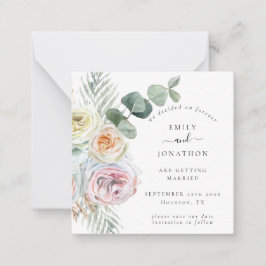 Eukalyptus Florals Wedding Rett Date Mitteilungskarte